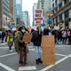 Students gather outside of CPS headquarters to stage one of several mass “Walkout for COVID Safety” at high schools due to the Omicron spread in Chicago, Illinois, U.S. January 14, 2022